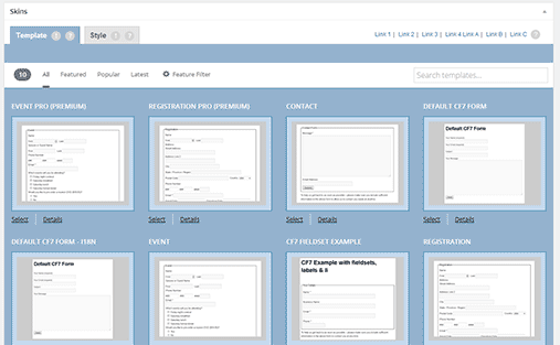 Templates and Styles in CF7 Skins